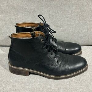Black Leather Men's Boots